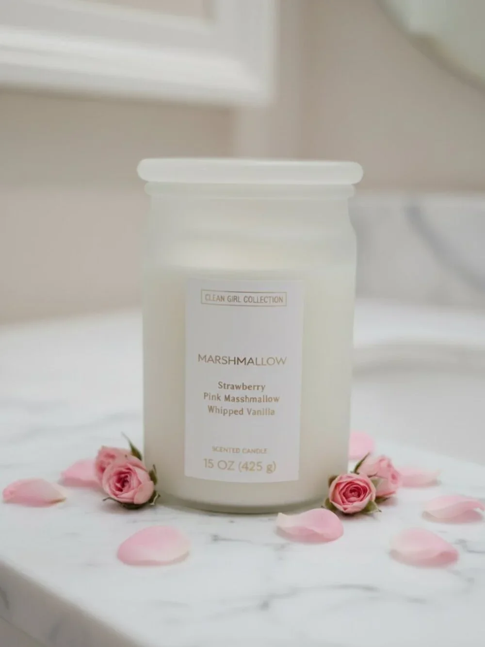 Marshmallow Scented Candle • Clean Girl Collection • 15 oz
